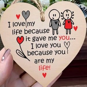 HEART LOVE ORNAMENT! lightweight thin bamboo style materiall! -❤️ day SURPRISE❤️